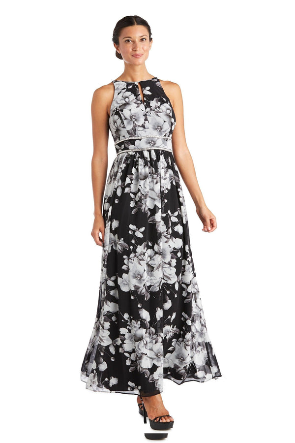R&M Richards 7035 Long Formal Halter Chiffon Dress Sale