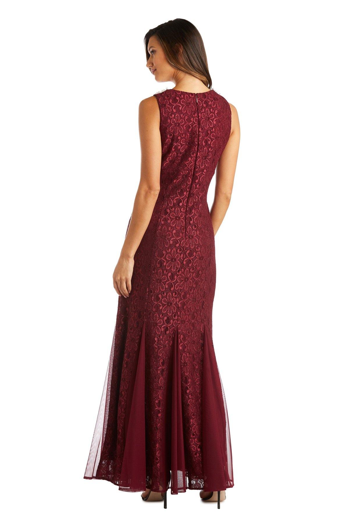 R&M Richards 8903P Long Formal Halter Petite Dress