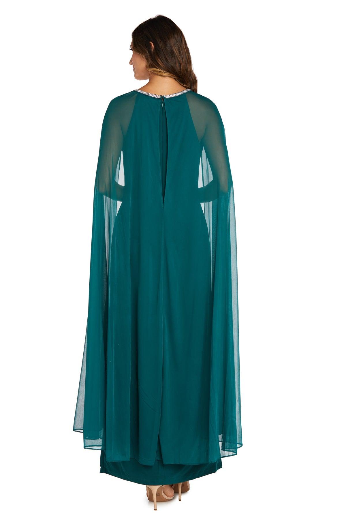 R&M Richards Long Formal Petite Beaded Dress 2487P - The Dress Outlet
