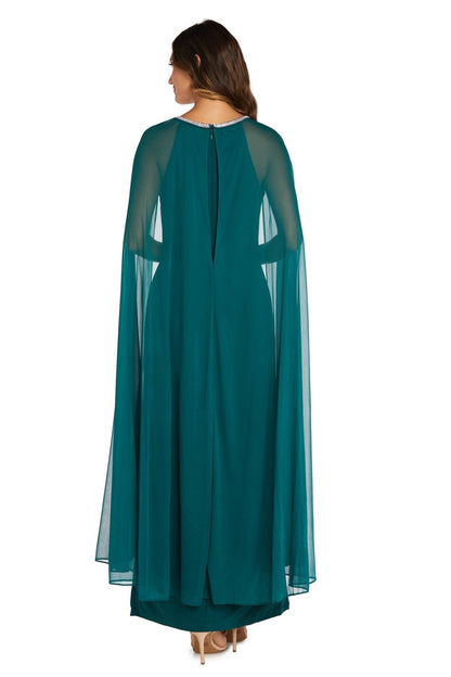 R&M Richards Long Formal Petite Beaded Dress 2487P - The Dress Outlet