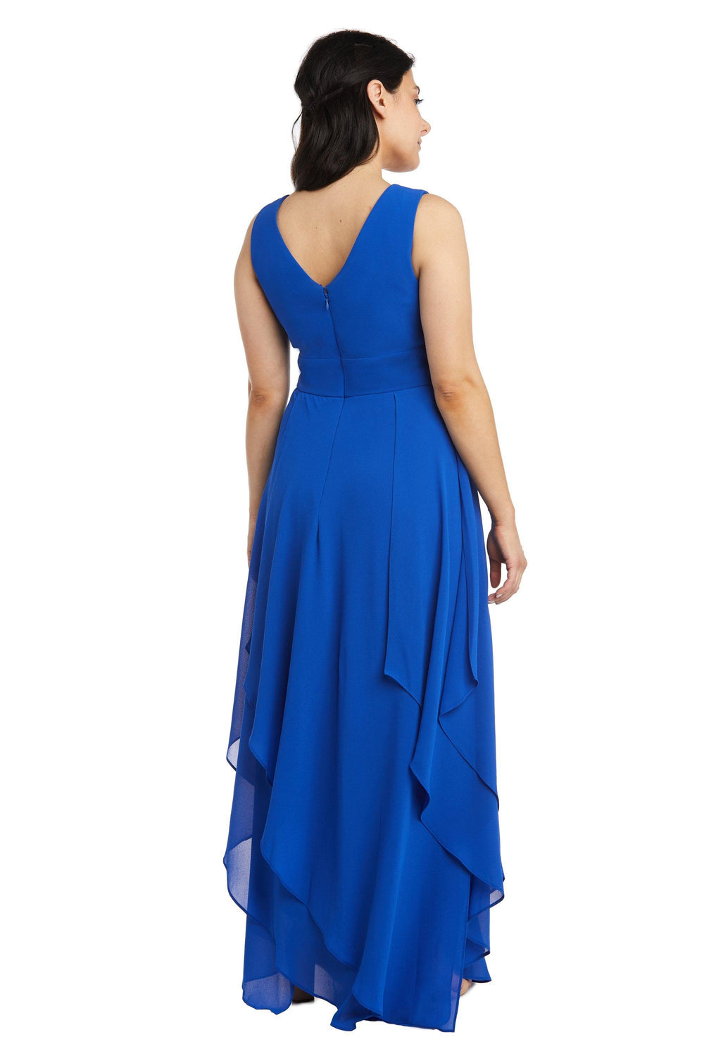 R&M Richards Long Formal Petite Chiffon Dress 7126P - The Dress Outlet