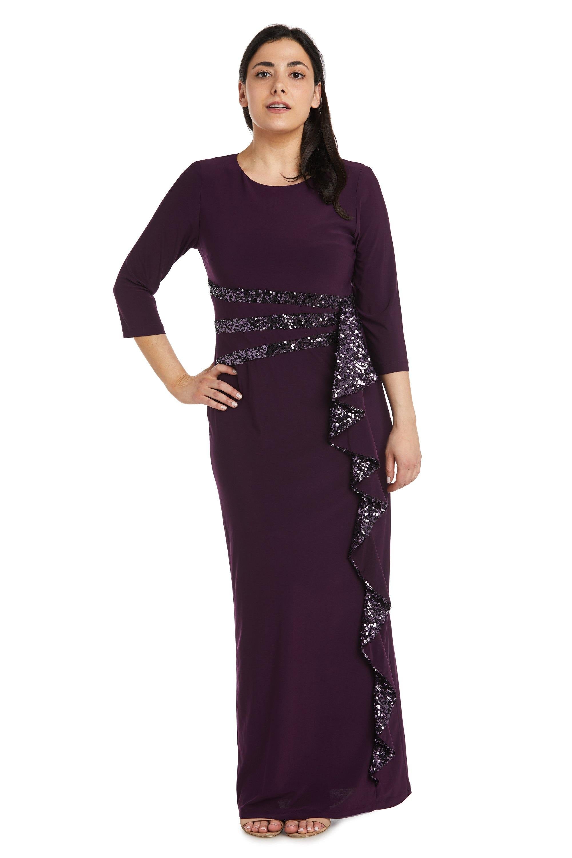 R&M Richards Long Formal Petite Dress 3780P - The Dress Outlet