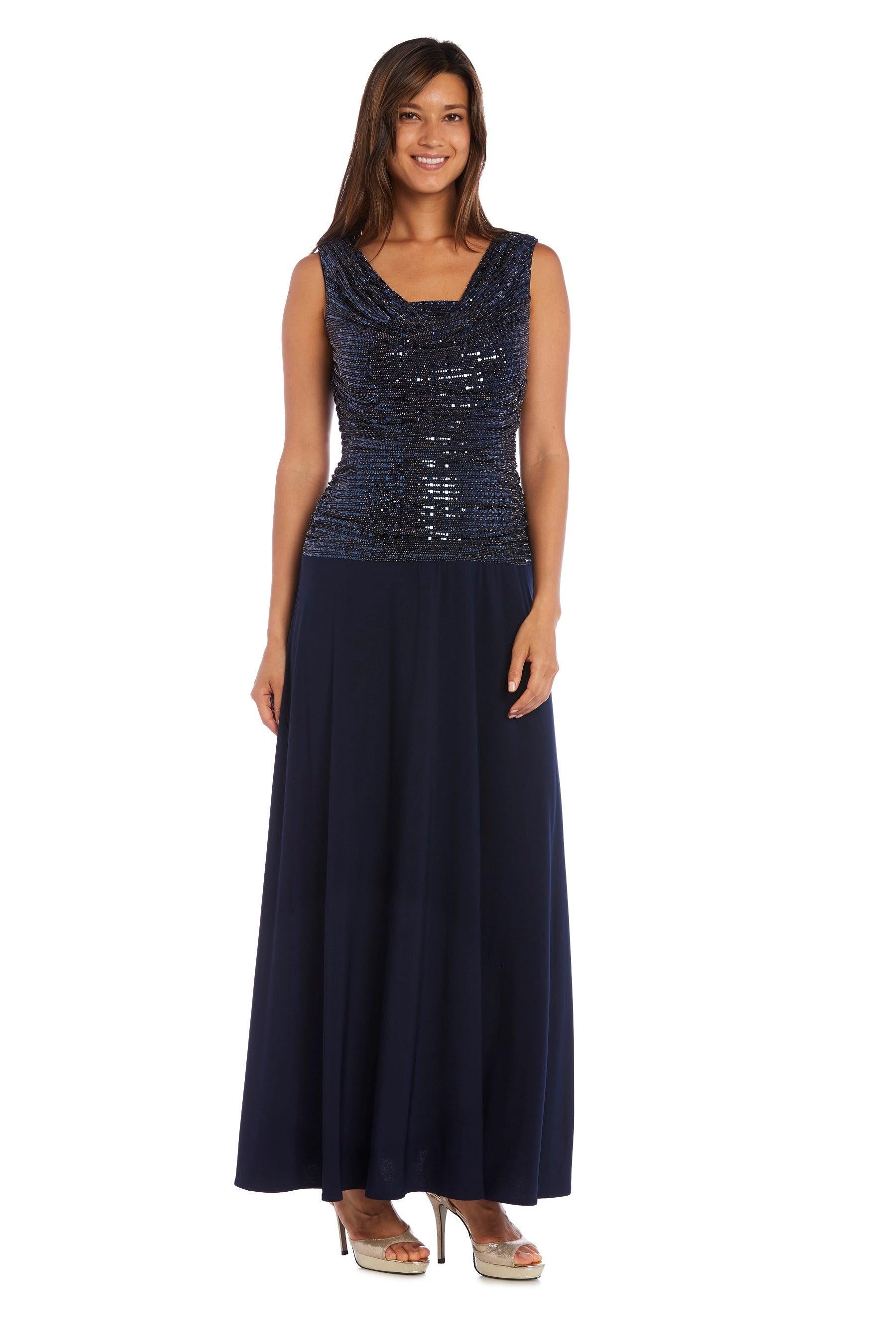 R&M Richards 9159P Long Formal Petite Dress