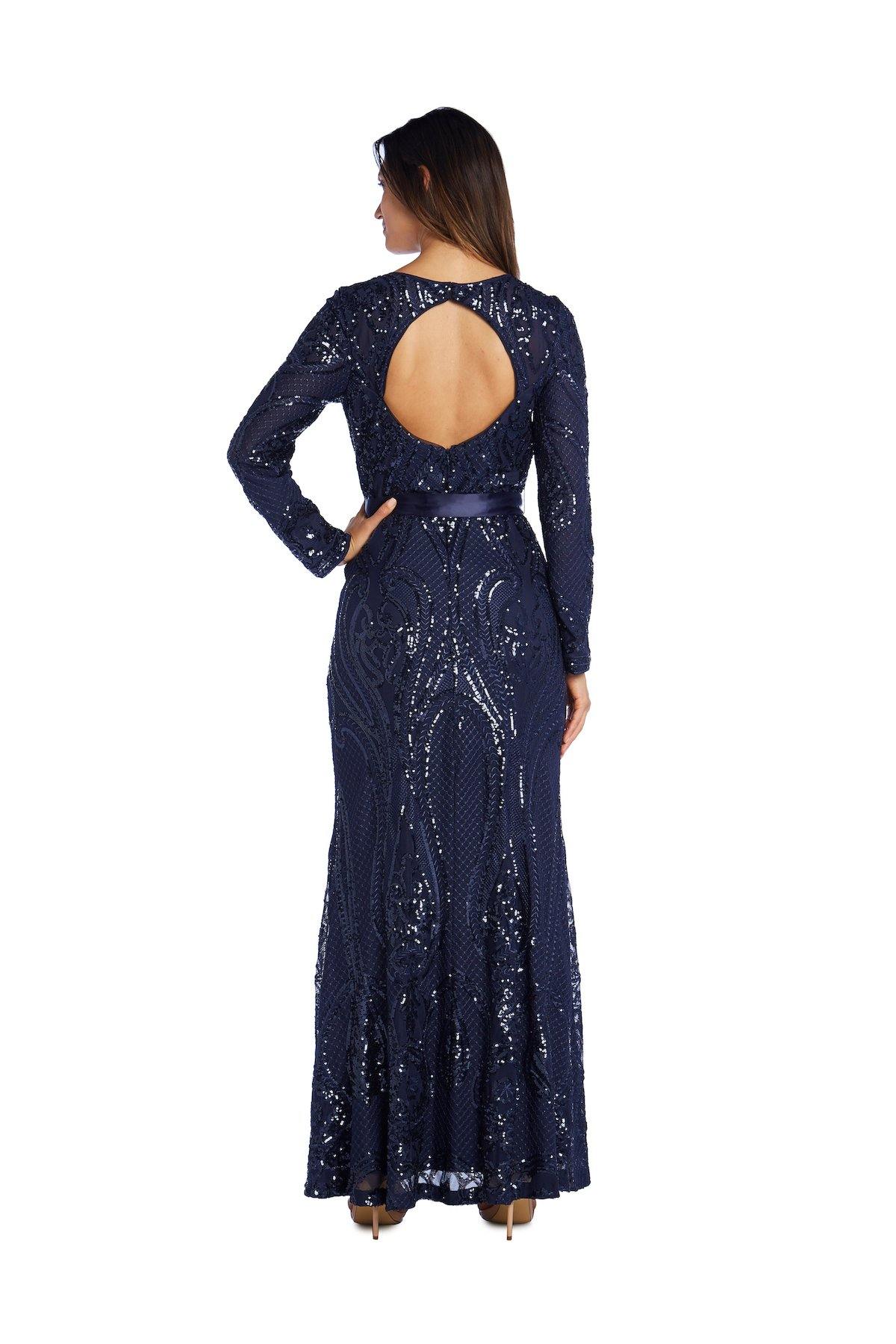 R&M Richards Long Formal Petite Evening Dress 5726P - The Dress Outlet
