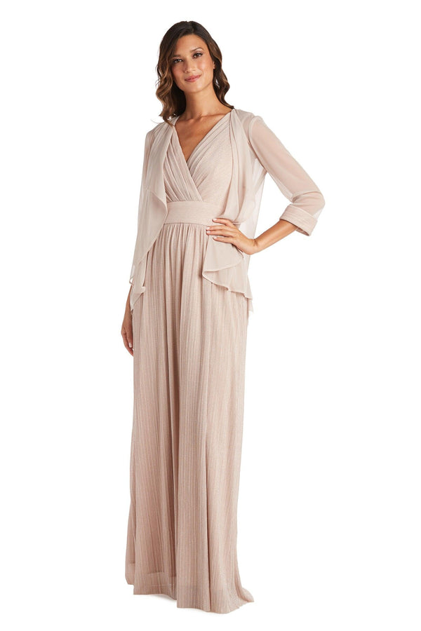 R&M Richards Long Formal Petite Jacket Dress 2475P - The Dress Outlet