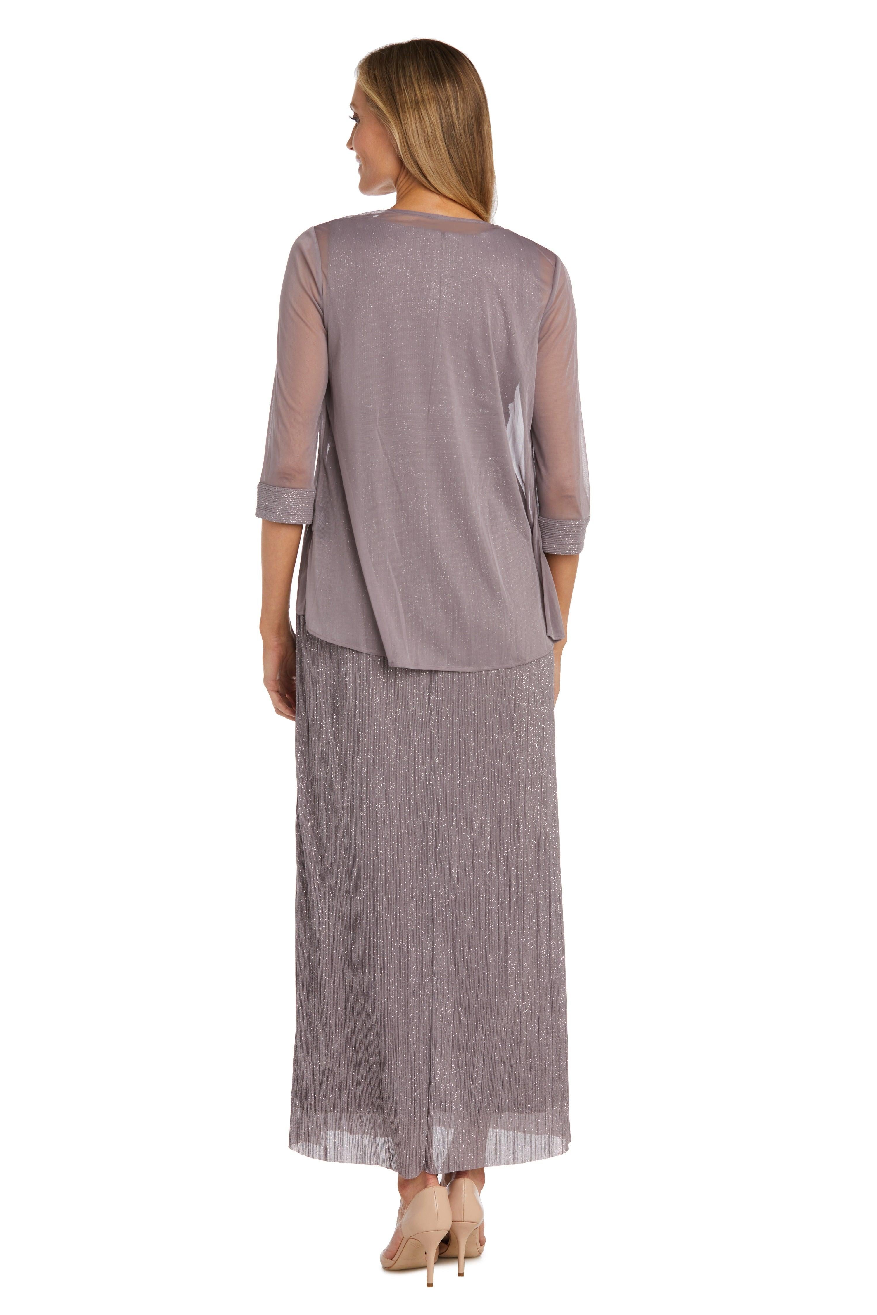 R&M Richards Long Formal Petite Jacket Dress 2475P - The Dress Outlet