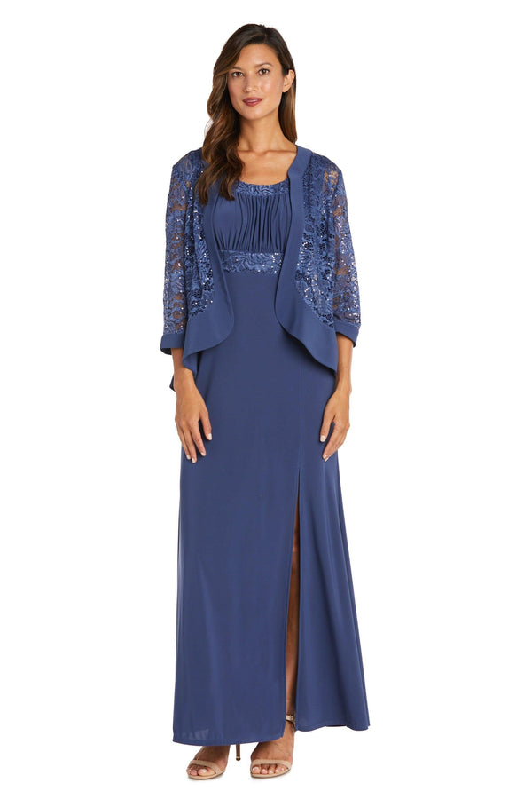 R&M Richards Long Formal Petite Jacket Dress 3785P - The Dress Outlet
