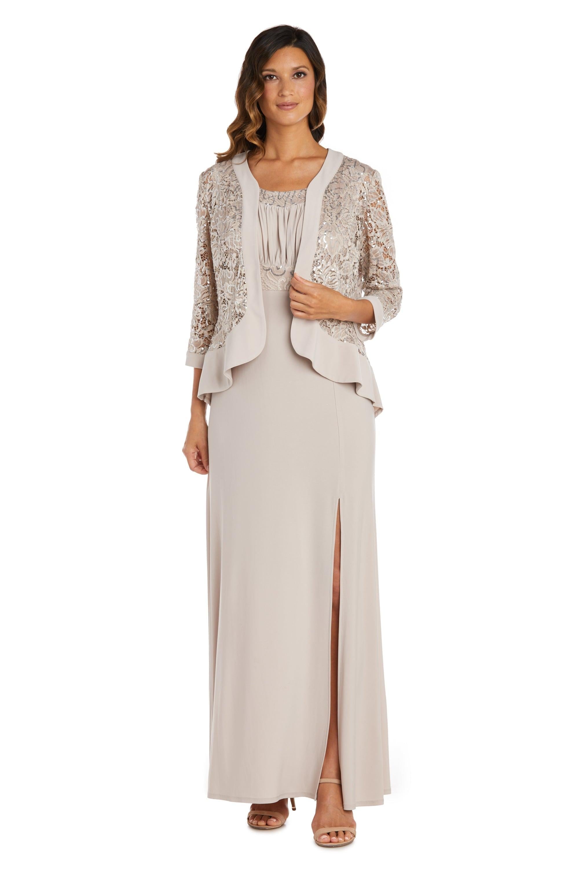 R&M Richards Long Formal Petite Jacket Dress 3785P - The Dress Outlet
