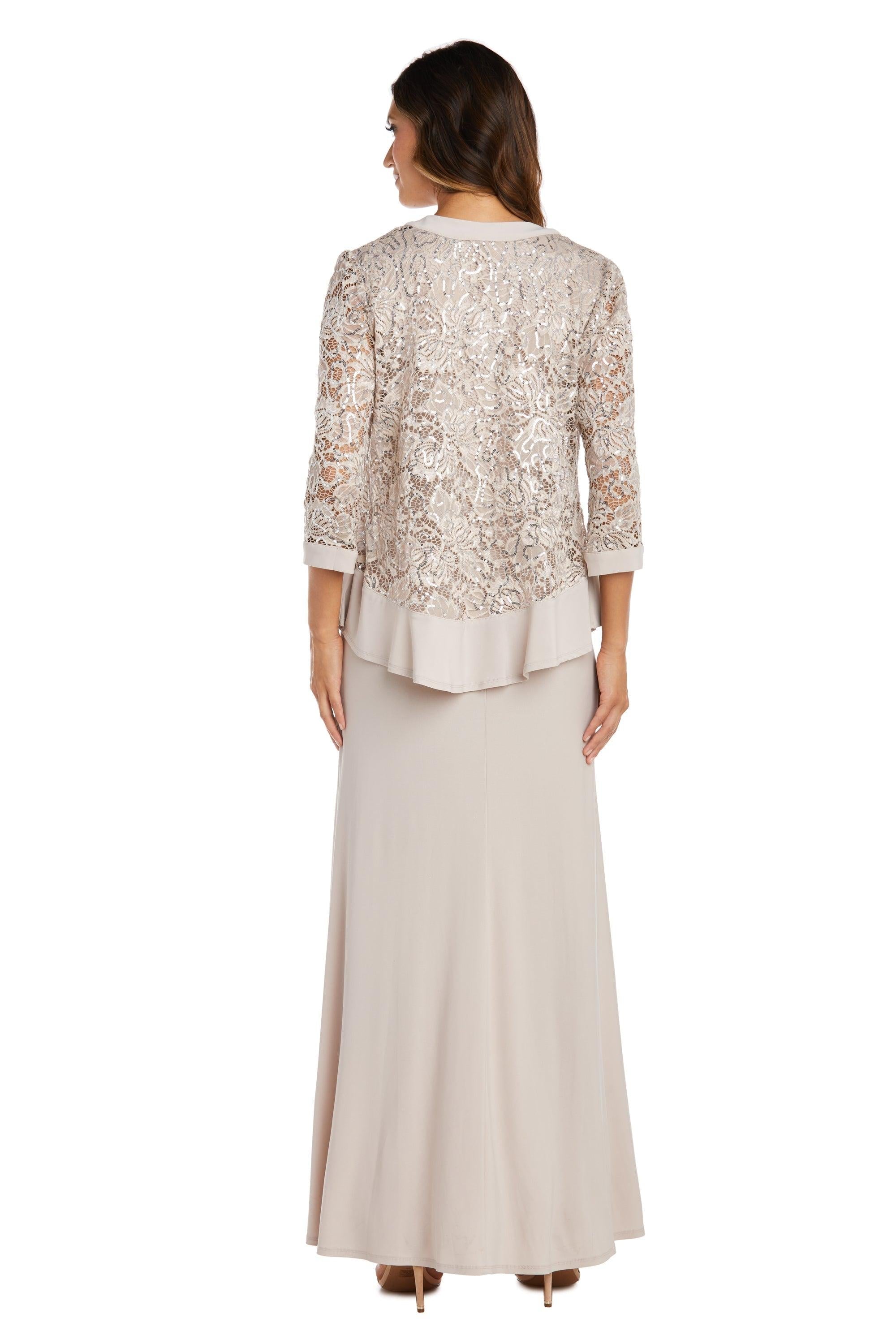 R&M Richards Long Formal Petite Jacket Dress 3785P - The Dress Outlet