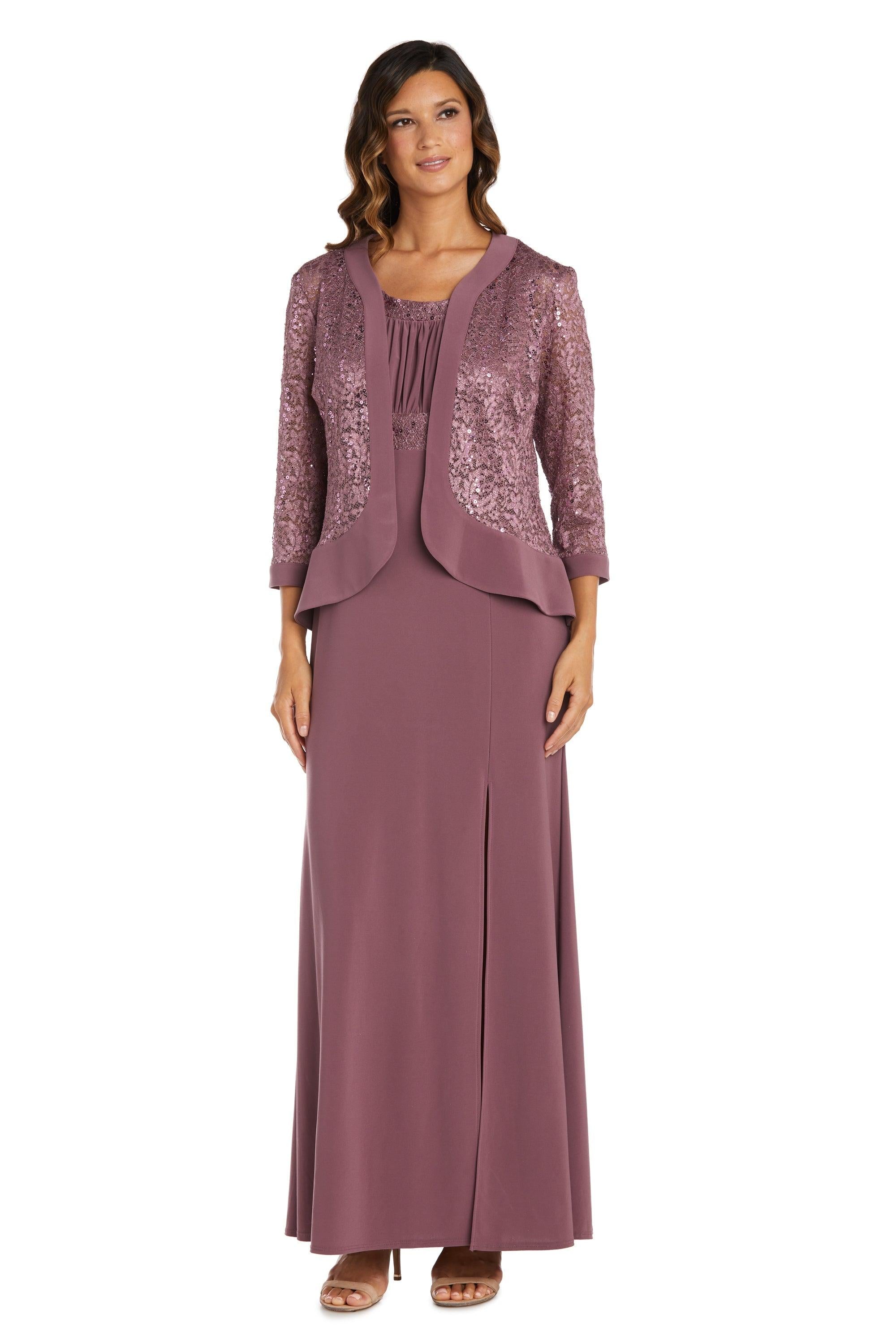 R&M Richards Long Formal Petite Jacket Dress 3785P - The Dress Outlet