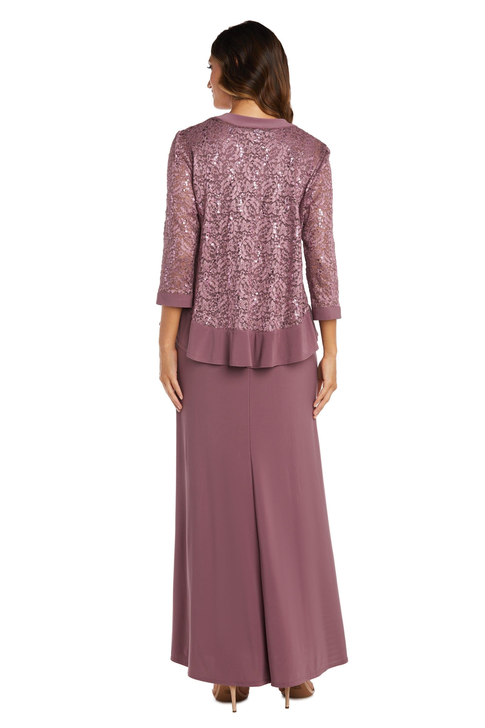 R&M Richards Long Formal Petite Jacket Dress 3785P - The Dress Outlet