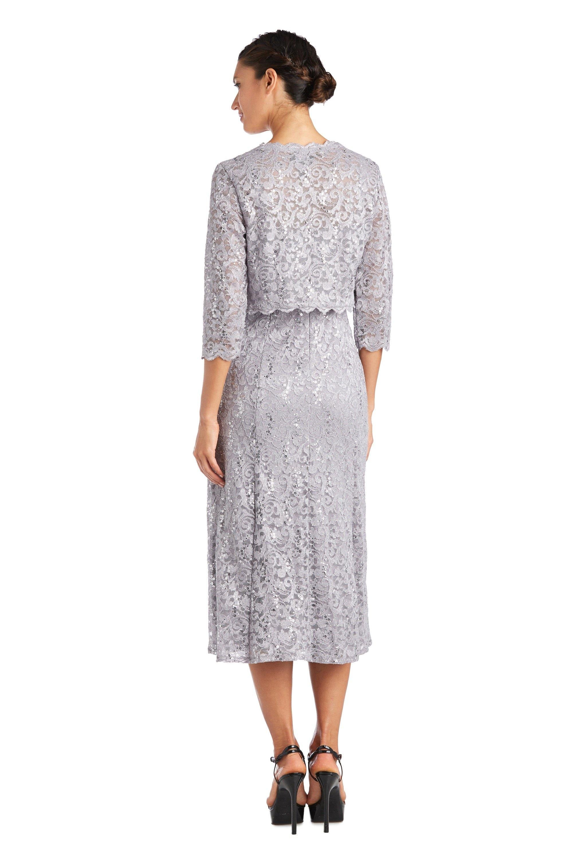 R&M Richards Long Formal Petite Jacket Dress 5924P - The Dress Outlet