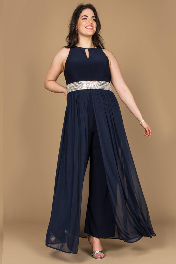 Long Formal Jumpsuit Petite Jumpsuit R&M Richards 5375P