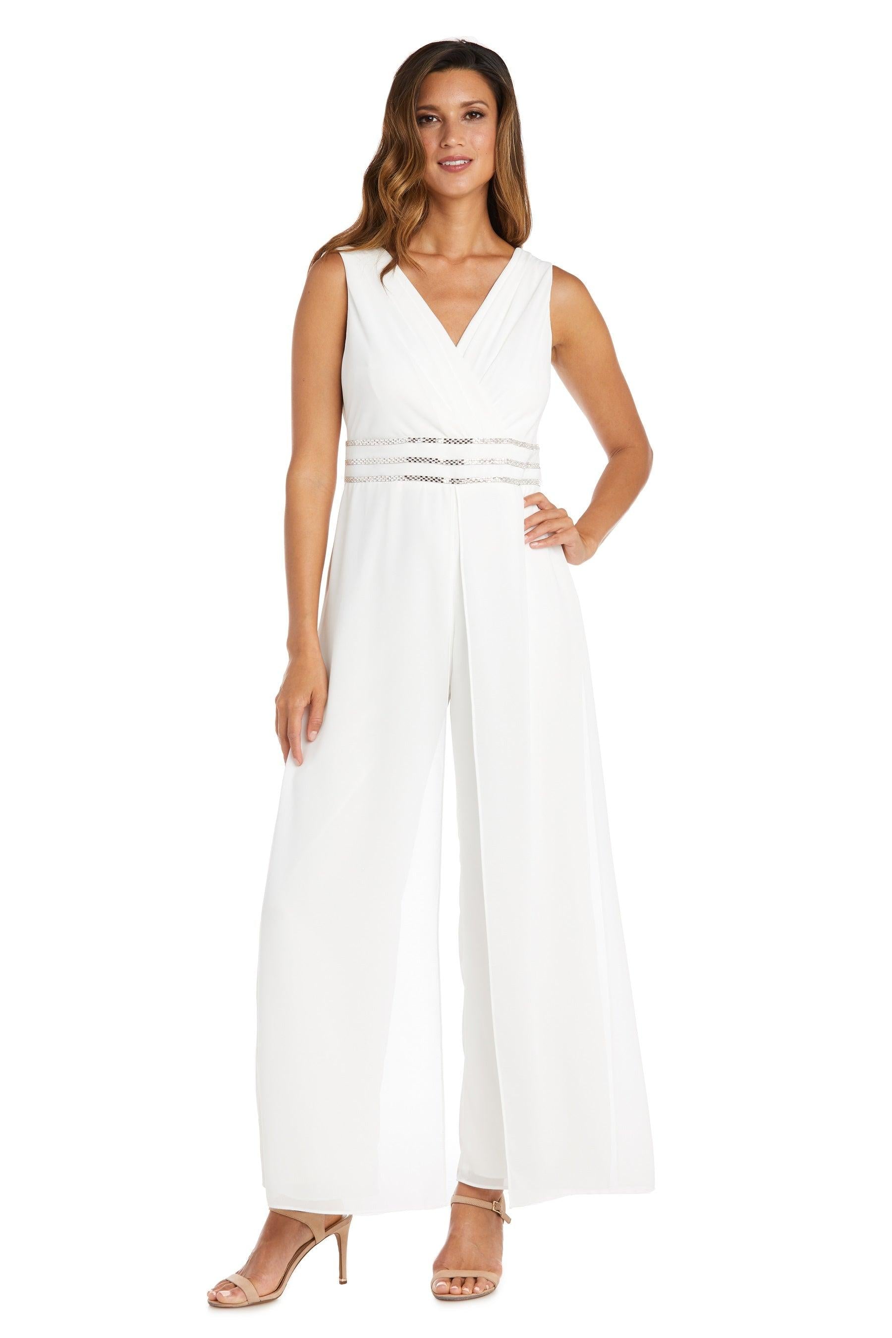 R&M Richards Long Formal Petite Jumpsuit 9365P - The Dress Outlet