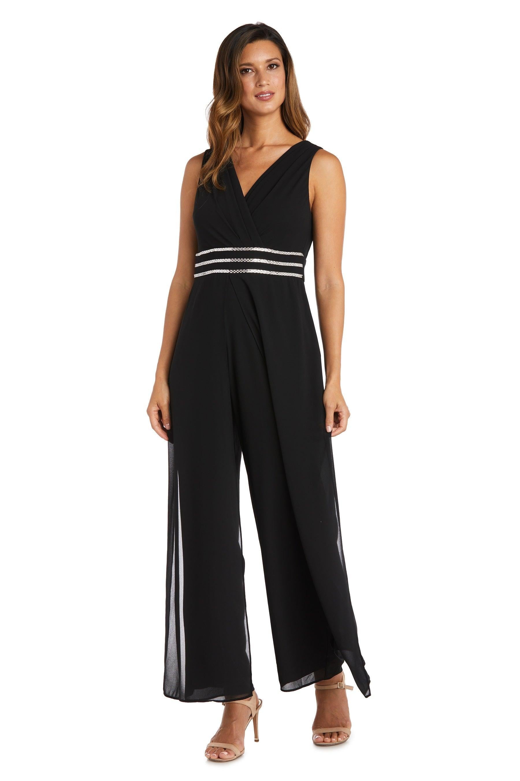 R&M Richards Long Formal Petite Jumpsuit 9365P - The Dress Outlet