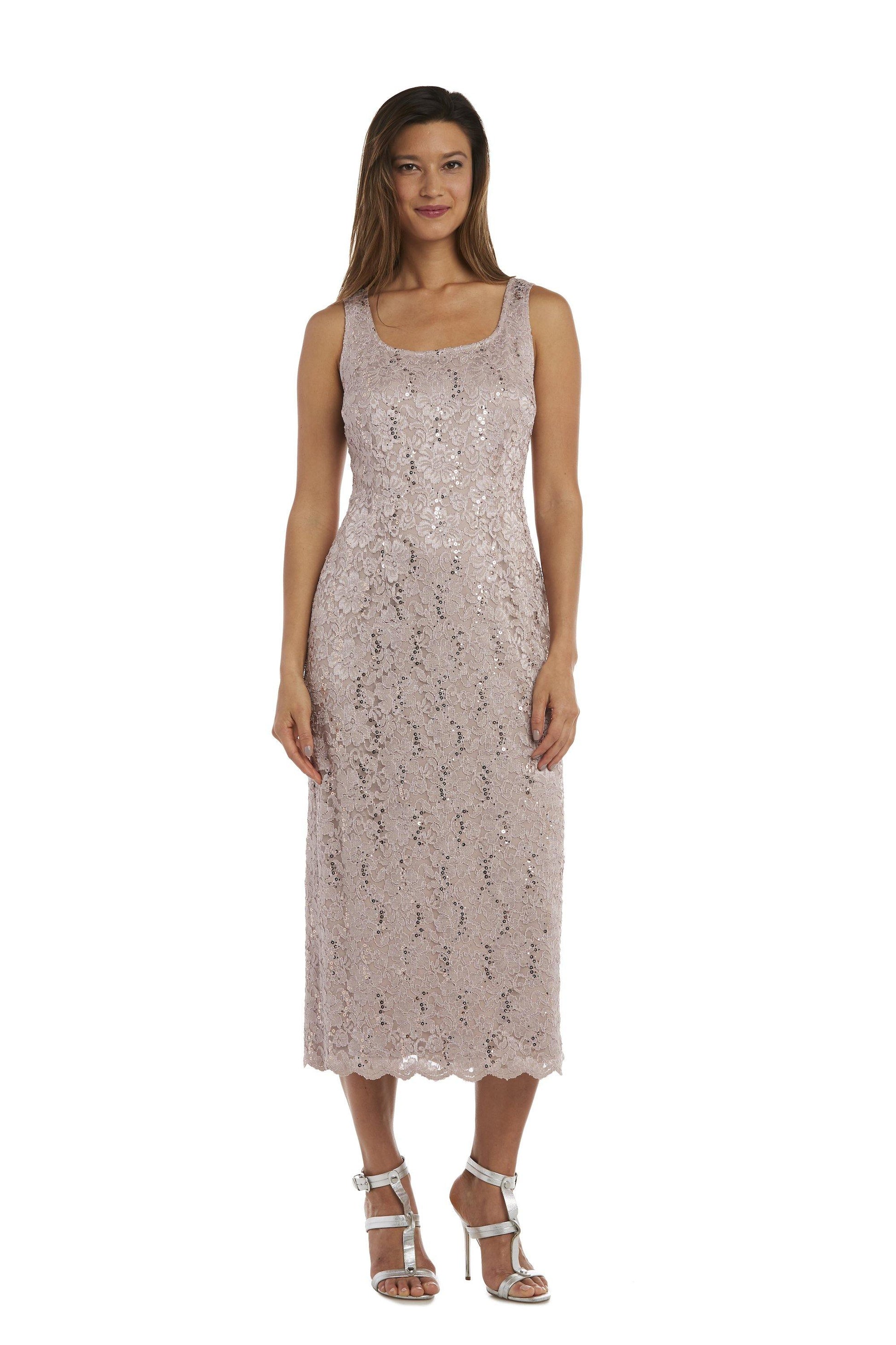 R&M Richards 9896P Long Formal Petite Lace Dress