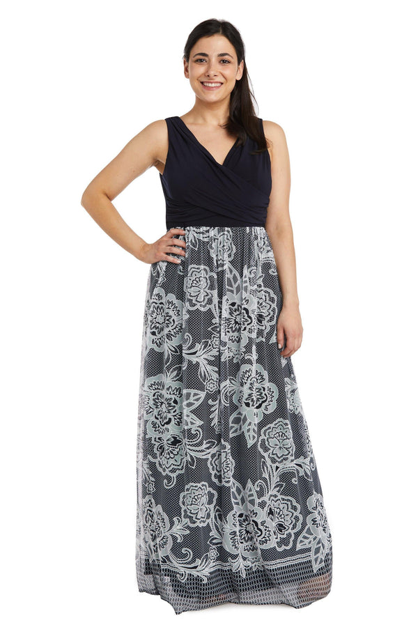 Long Formal Petite Dress Maxi R&M Richards 7225P