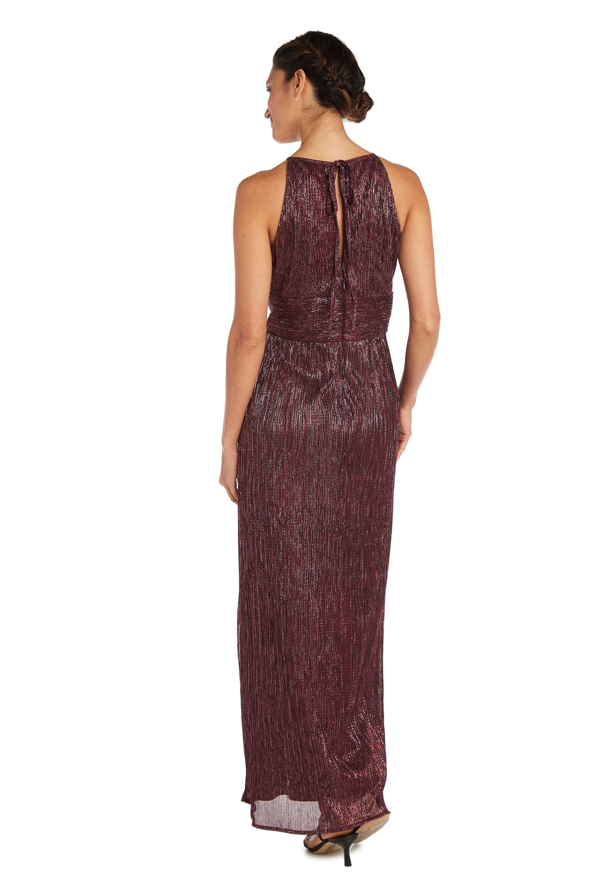 R&M Richards Long Formal Petite Metallic Gown 9283P - The Dress Outlet