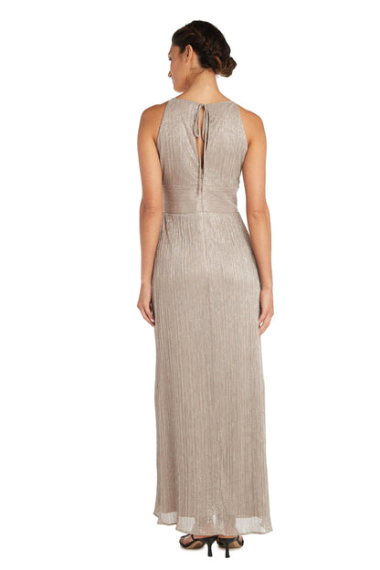 R&M Richards Long Formal Petite Metallic Gown 9283P - The Dress Outlet