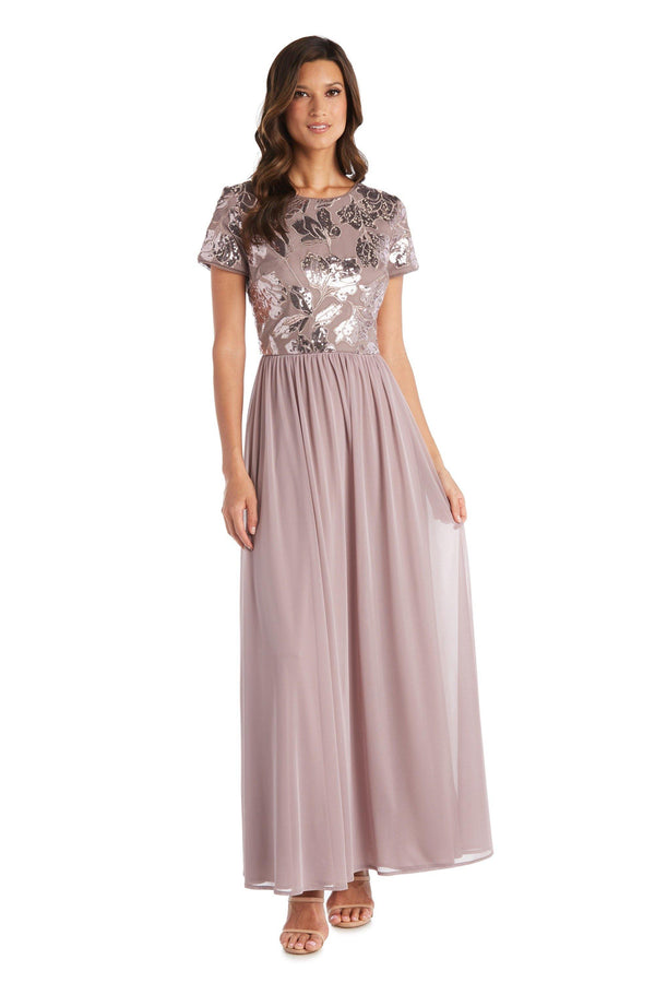 Long Formal Dress Petite Sequins R&M Richards 7058P