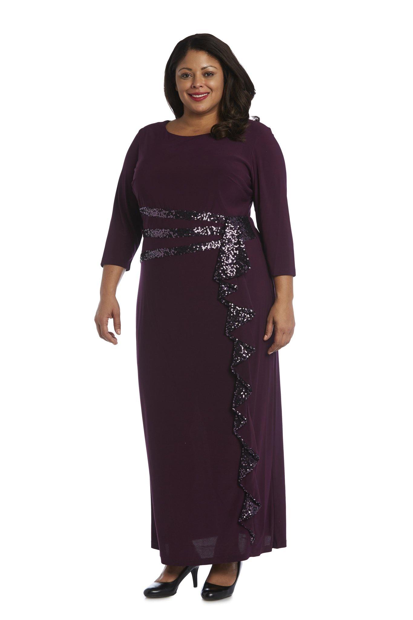 R&M Richards Long Formal Plus Size Dress 3780W - The Dress Outlet