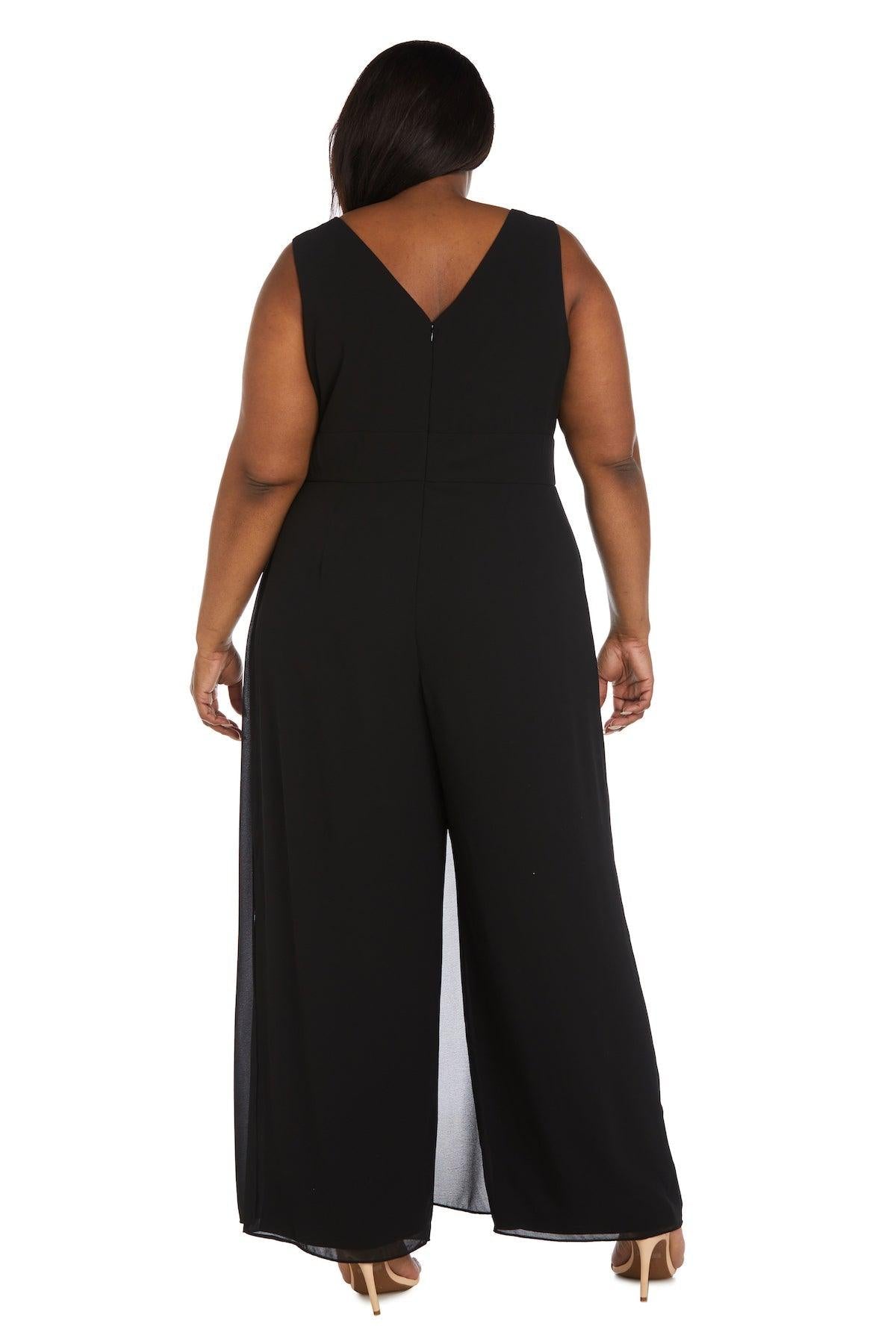 R&M Richards Long Formal Plus Size Jumpsuit 9365W - The Dress Outlet
