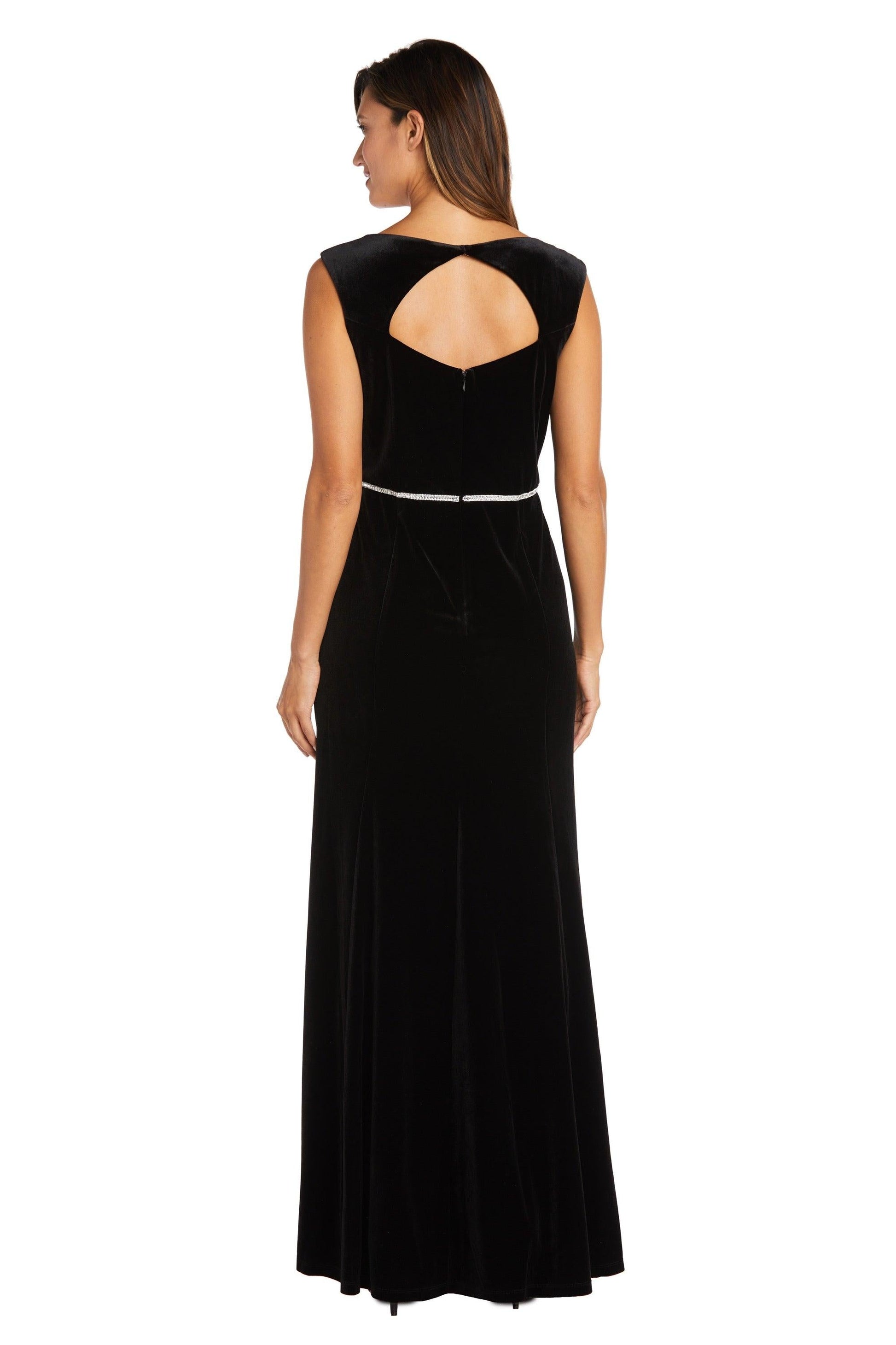 R&M Richards 7572 Long Formal Velvet Dress