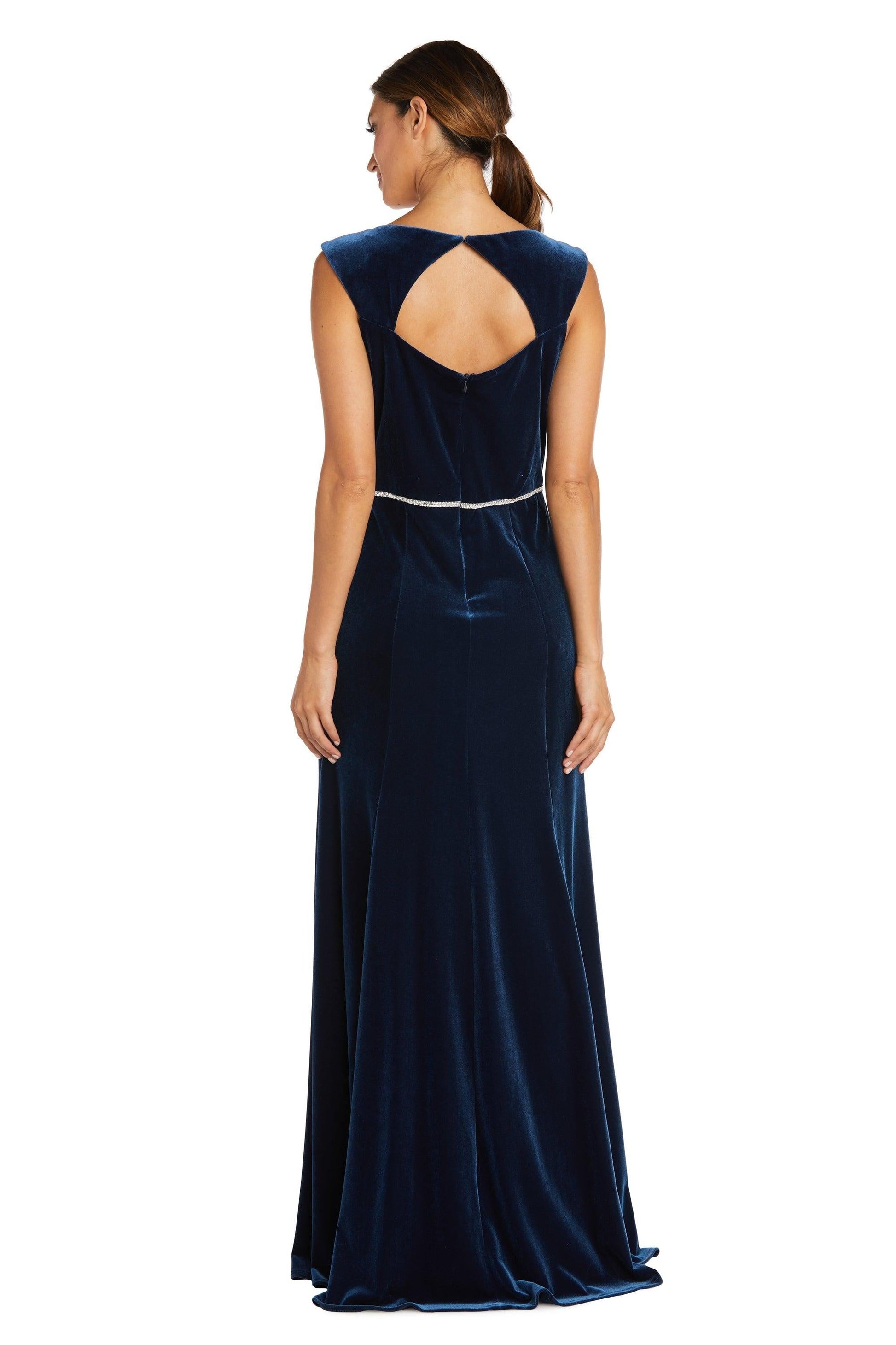 R&M Richards 7572 Long Formal Velvet Dress