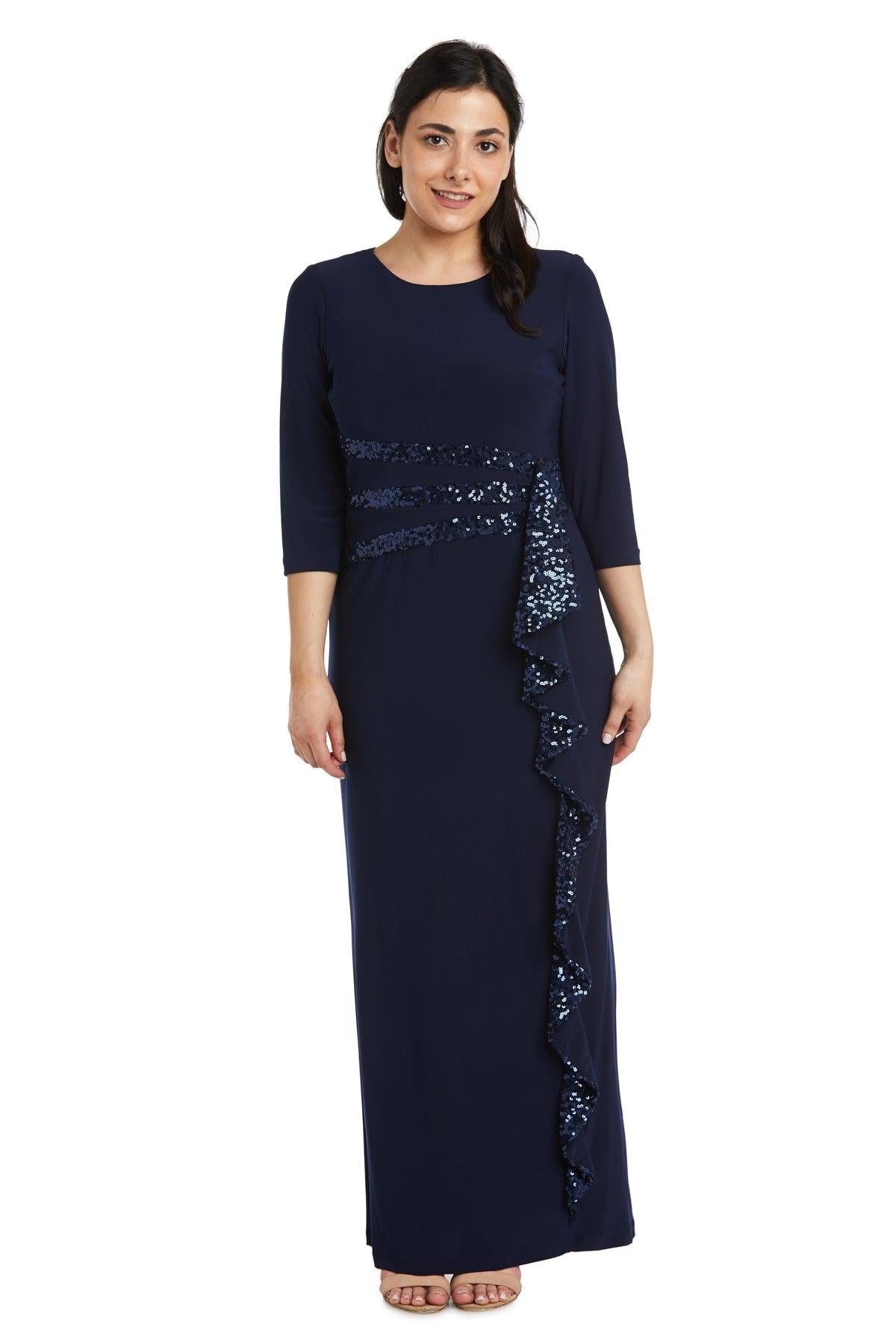 aqua beaded long dress Luuvis Women Aqua Blue Off-Shoulder Long Beaded Prom Gown Sparkly Formal  Dress with Slender Straps main image 1