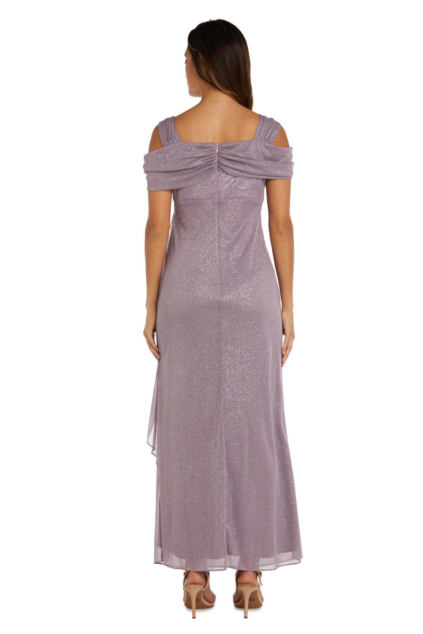 R&M Richards Long Off Shoulder Formal Dress 2061 - The Dress Outlet