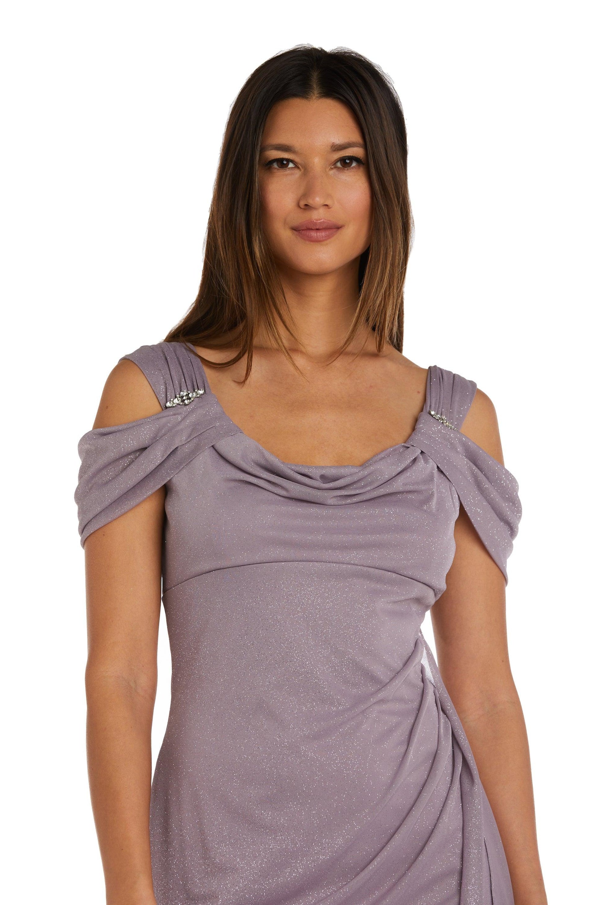 R&M Richards 2061 Long Off Shoulder Formal Dress