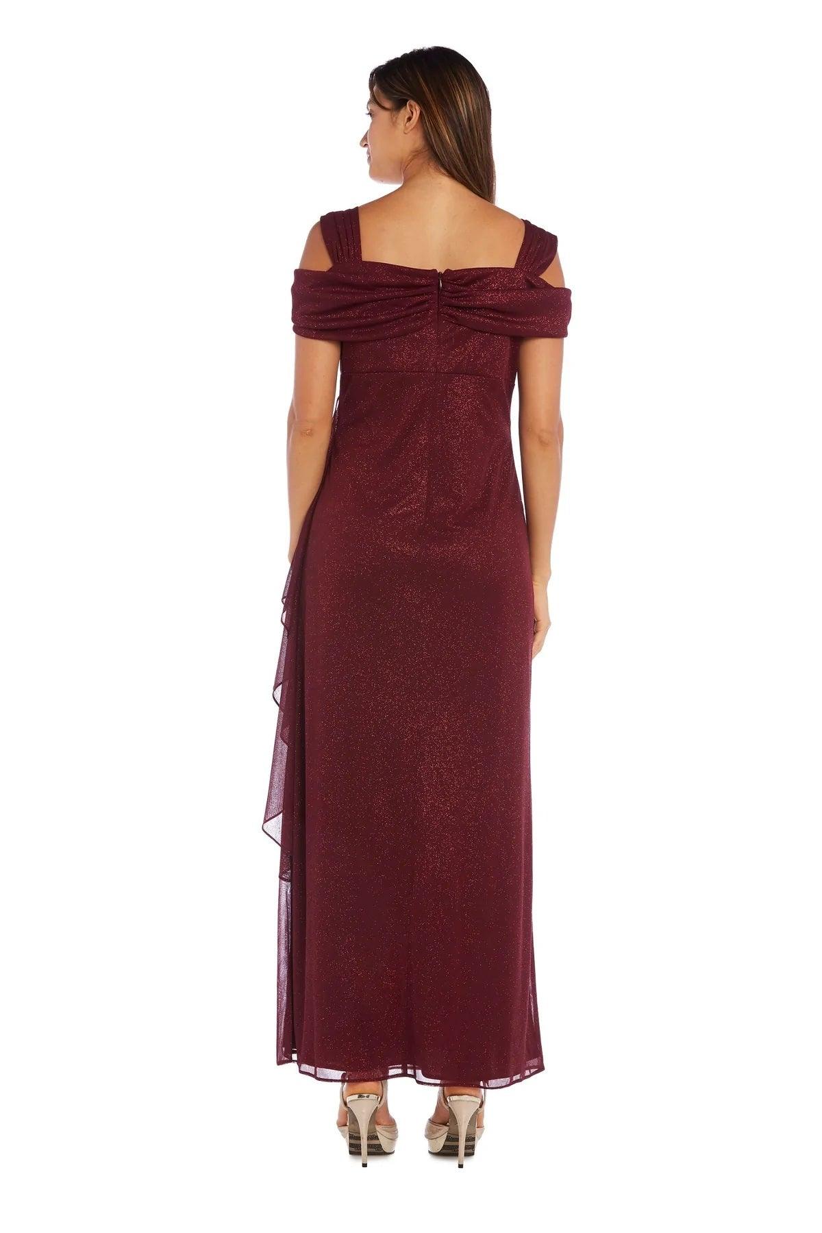 R&M Richards Long Off Shoulder Formal Dress 2061 - The Dress Outlet