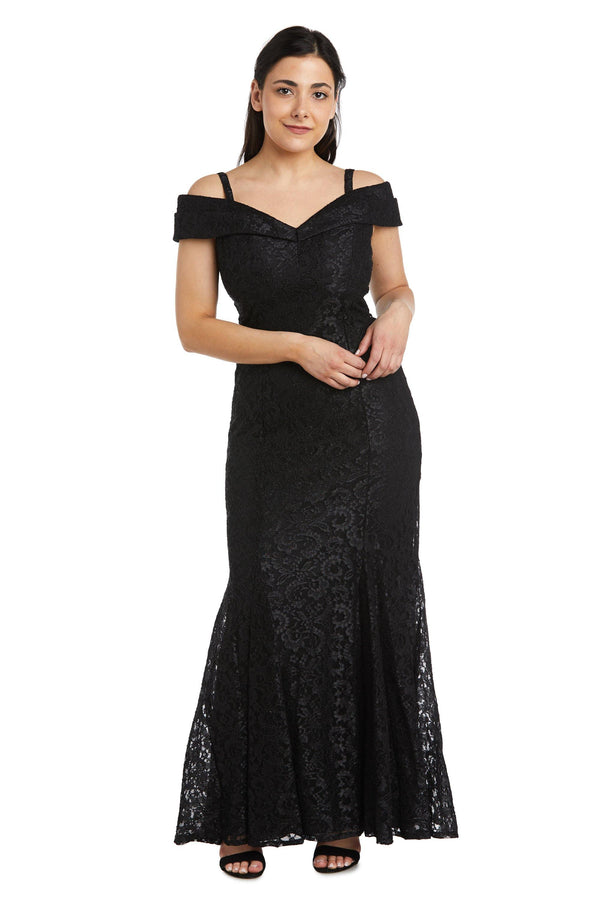 Long Lace Gown Off Shoulder R&M Richards 2047P