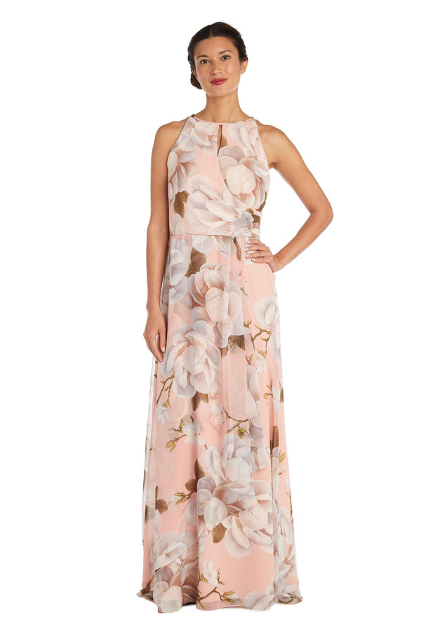 Floral Print Dress Long Petite R&M Richards 7089P