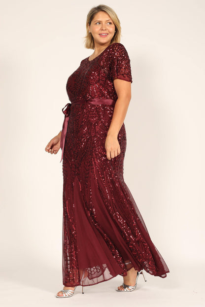 Mother Of The Bride Long Dress Burgundy