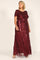 Mother Of The Bride Long Dress Burgundy