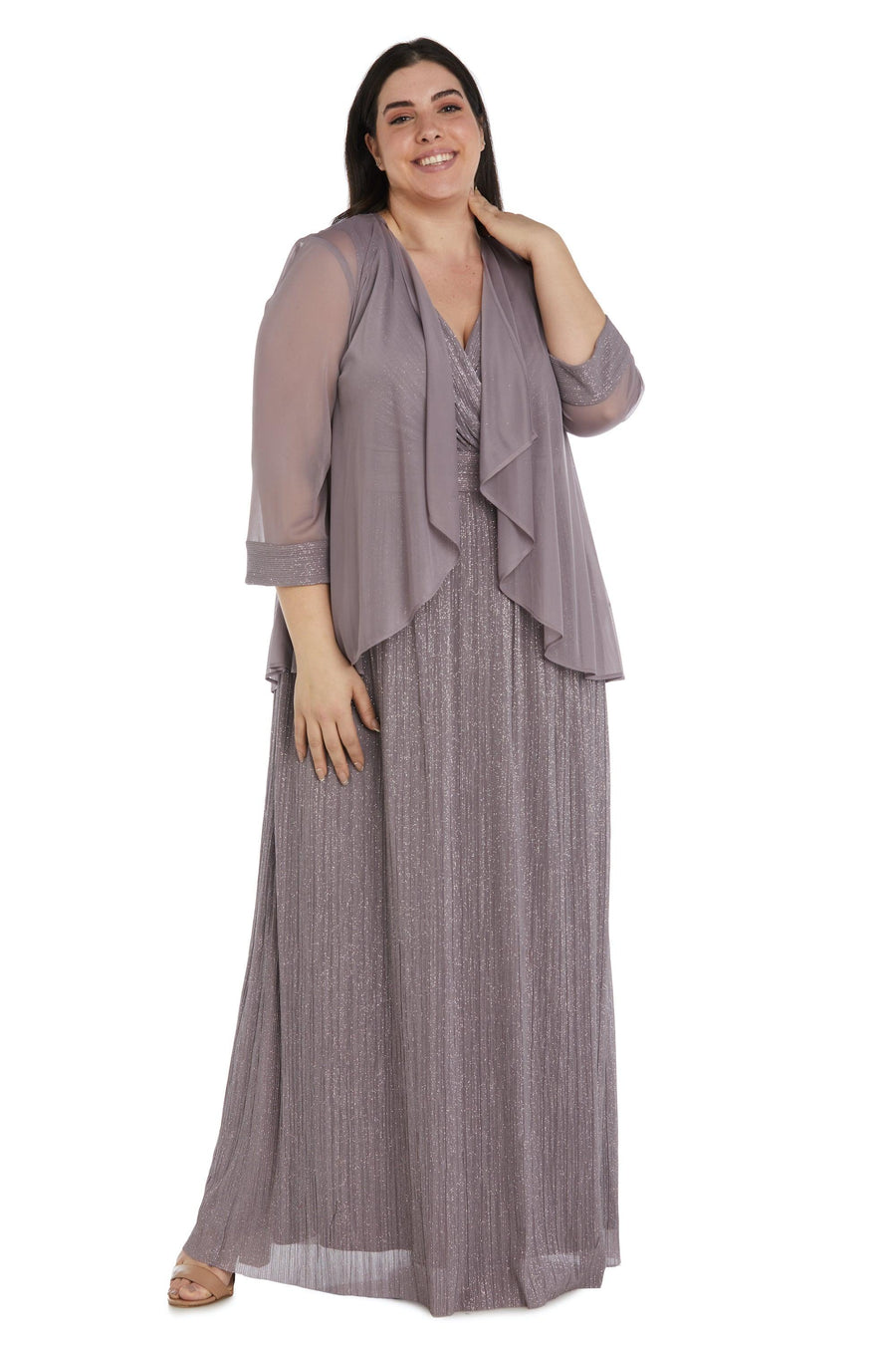 R&M Richards Long Plus Size Formal Dress 2475W - The Dress Outlet