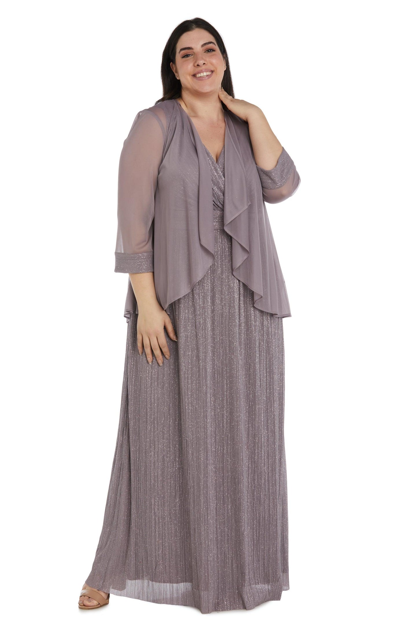 R&M Richards Long Plus Size Formal Dress 2475W - The Dress Outlet