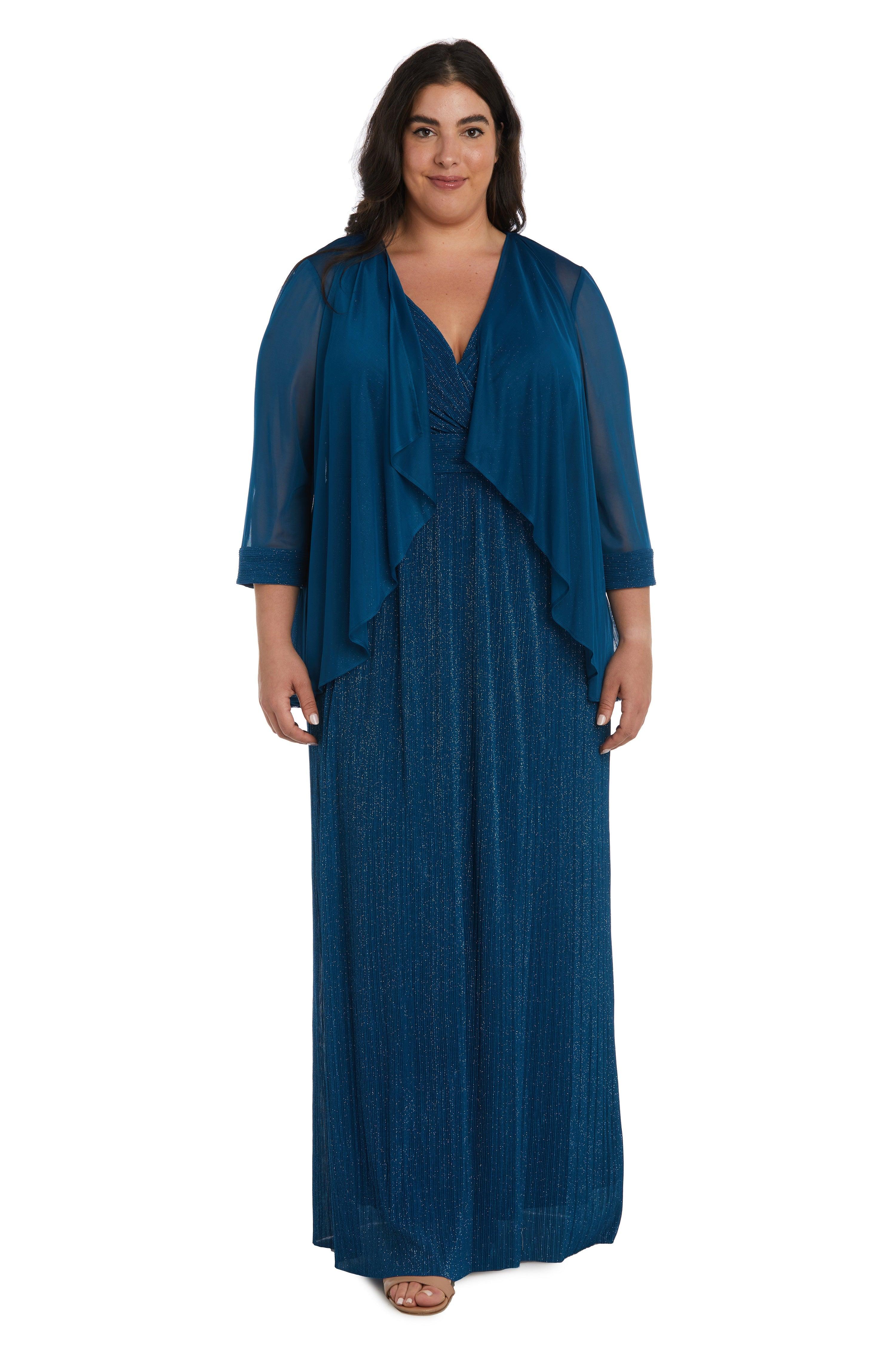 R&M Richards Long Plus Size Formal Dress 2475W - The Dress Outlet