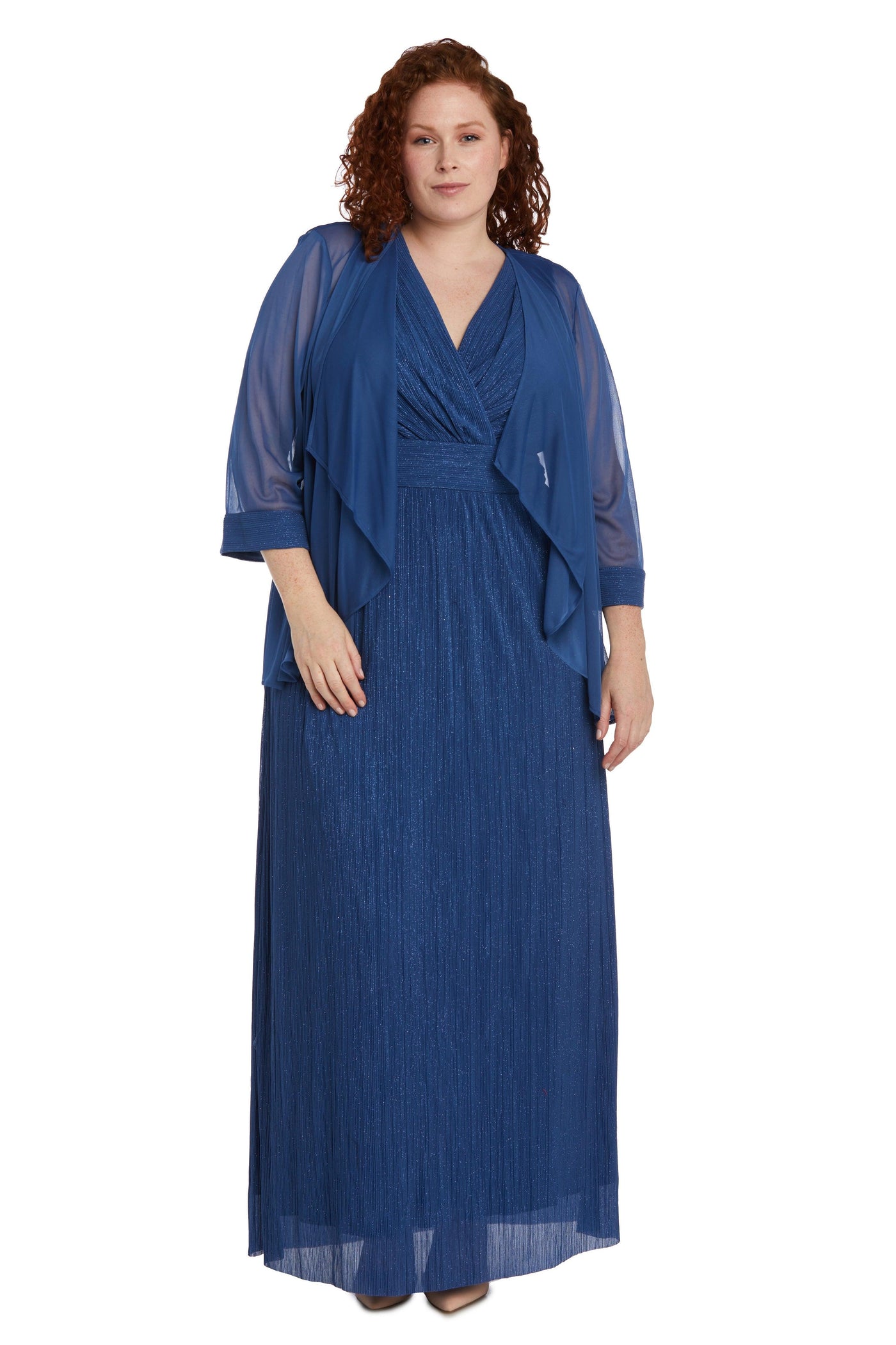 R&M Richards Long Plus Size Formal Dress 2475W - The Dress Outlet