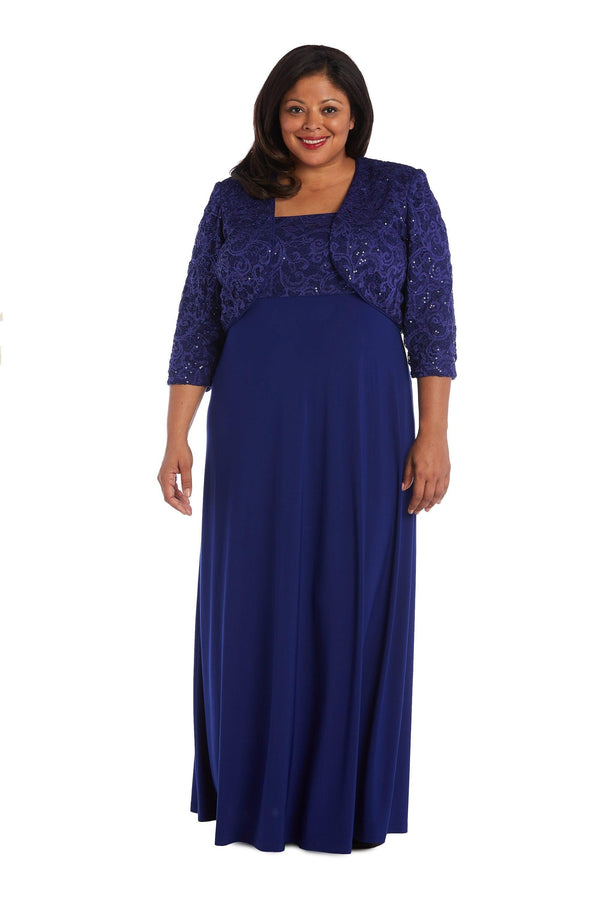 Long Plus Size Dress Formal R&M Richards 3606W