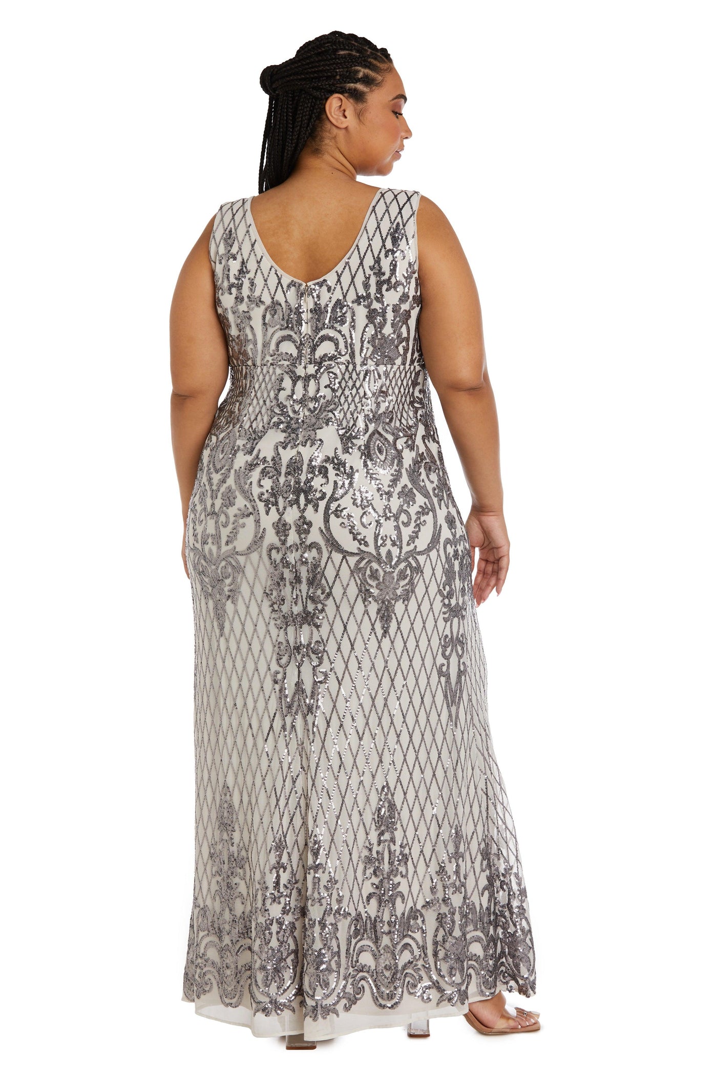 R&M Richards Long Plus Size Formal Dress 3895W - The Dress Outlet