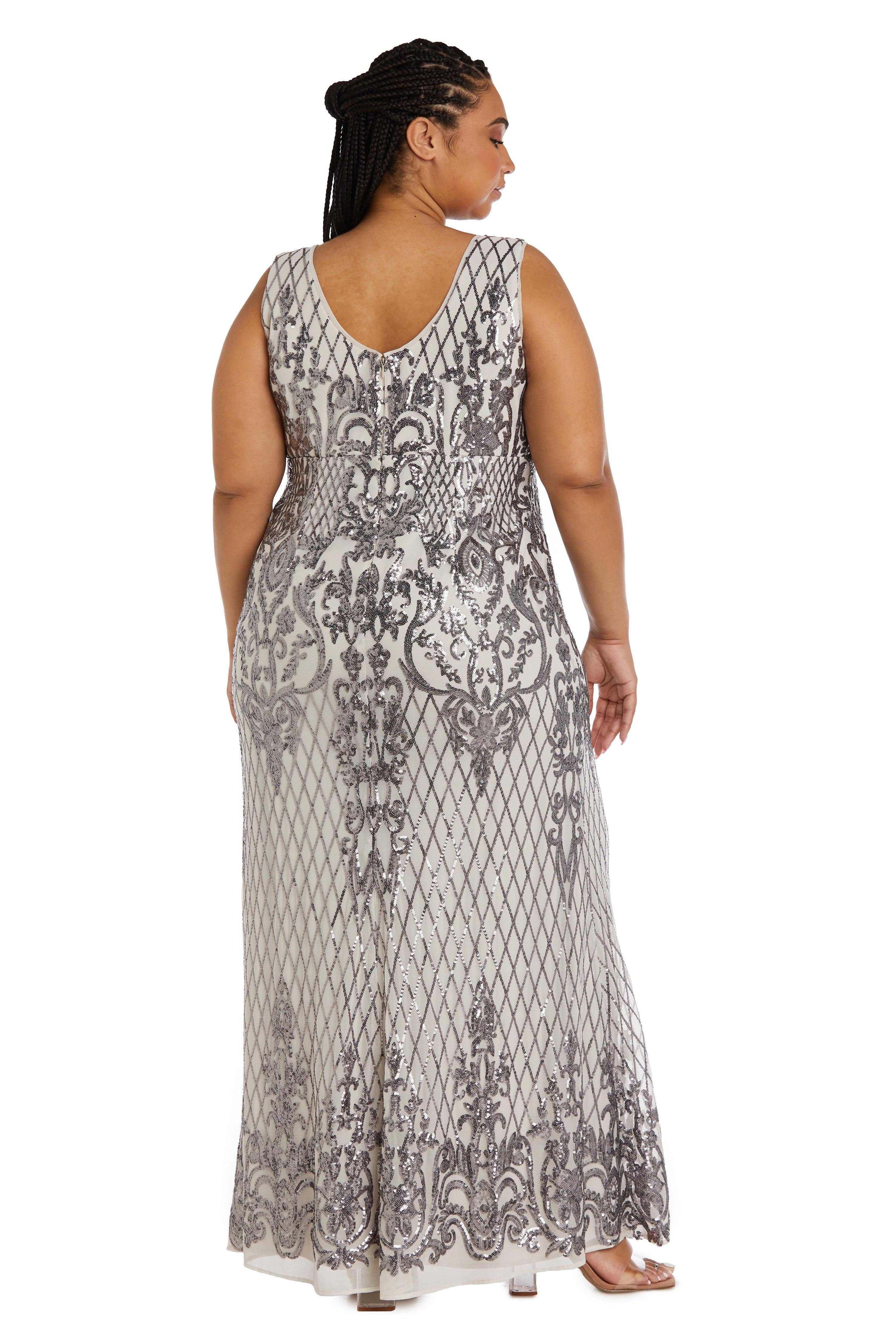 R&M Richards Long Plus Size Formal Dress 3895W - The Dress Outlet