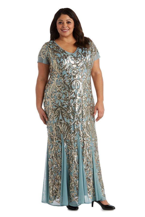 Plus Size Formal Dress Long Length R&M Richards 5515W