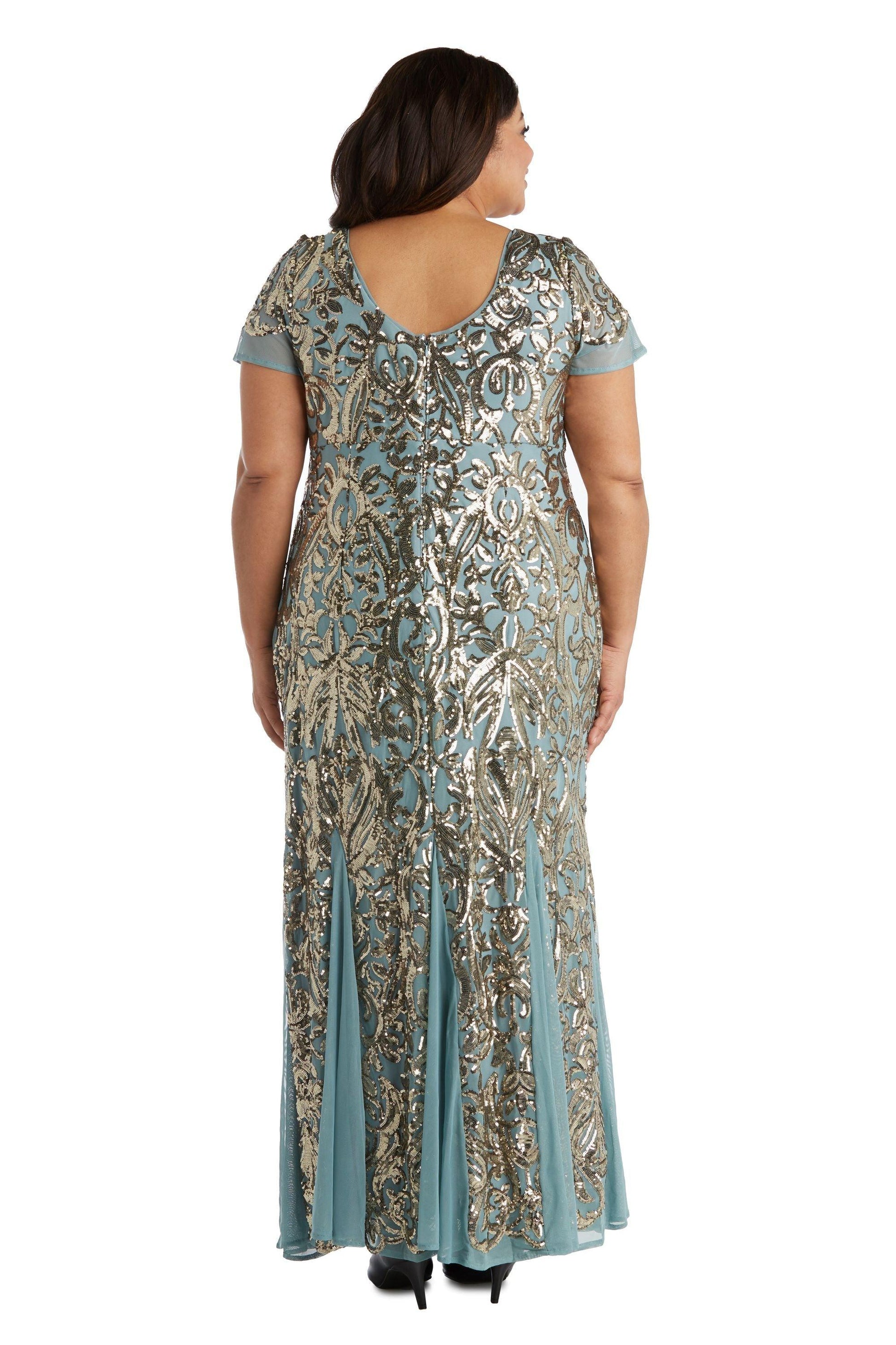R&M Richards 5515W Long Plus Size Formal Dress