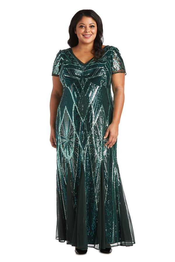 Long Plus Size Dress Formal R&M Richards 7515W