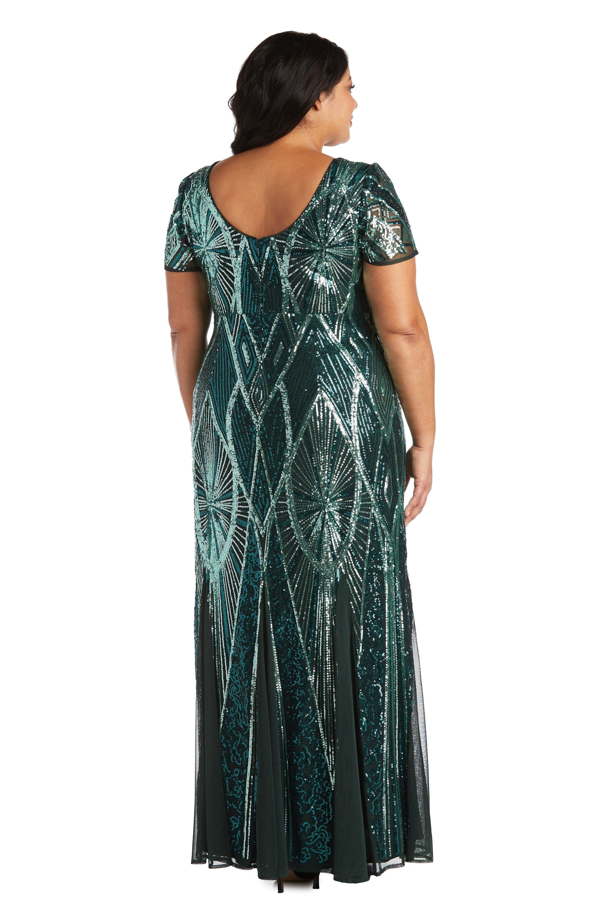 R&M Richards 7515W Long Plus Size Formal Dress