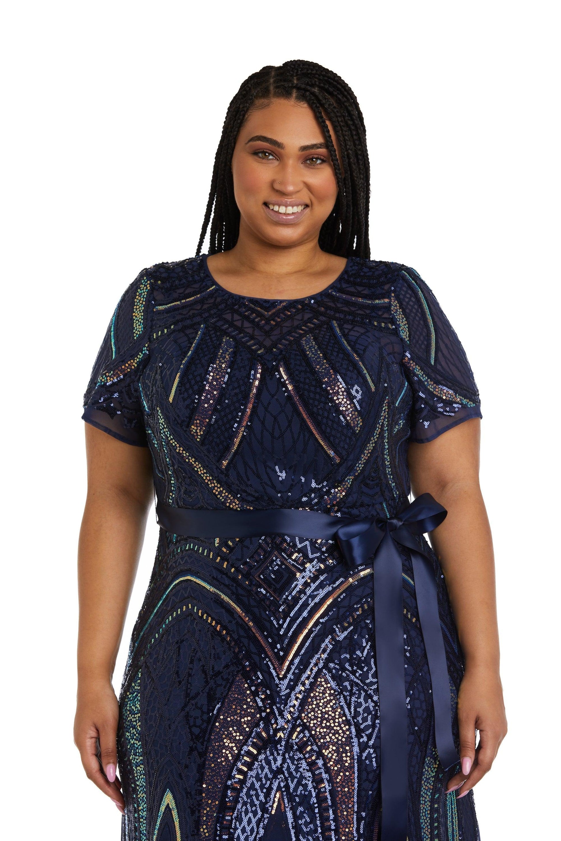 R&M Richards 7965W Long Plus Size Formal Dress