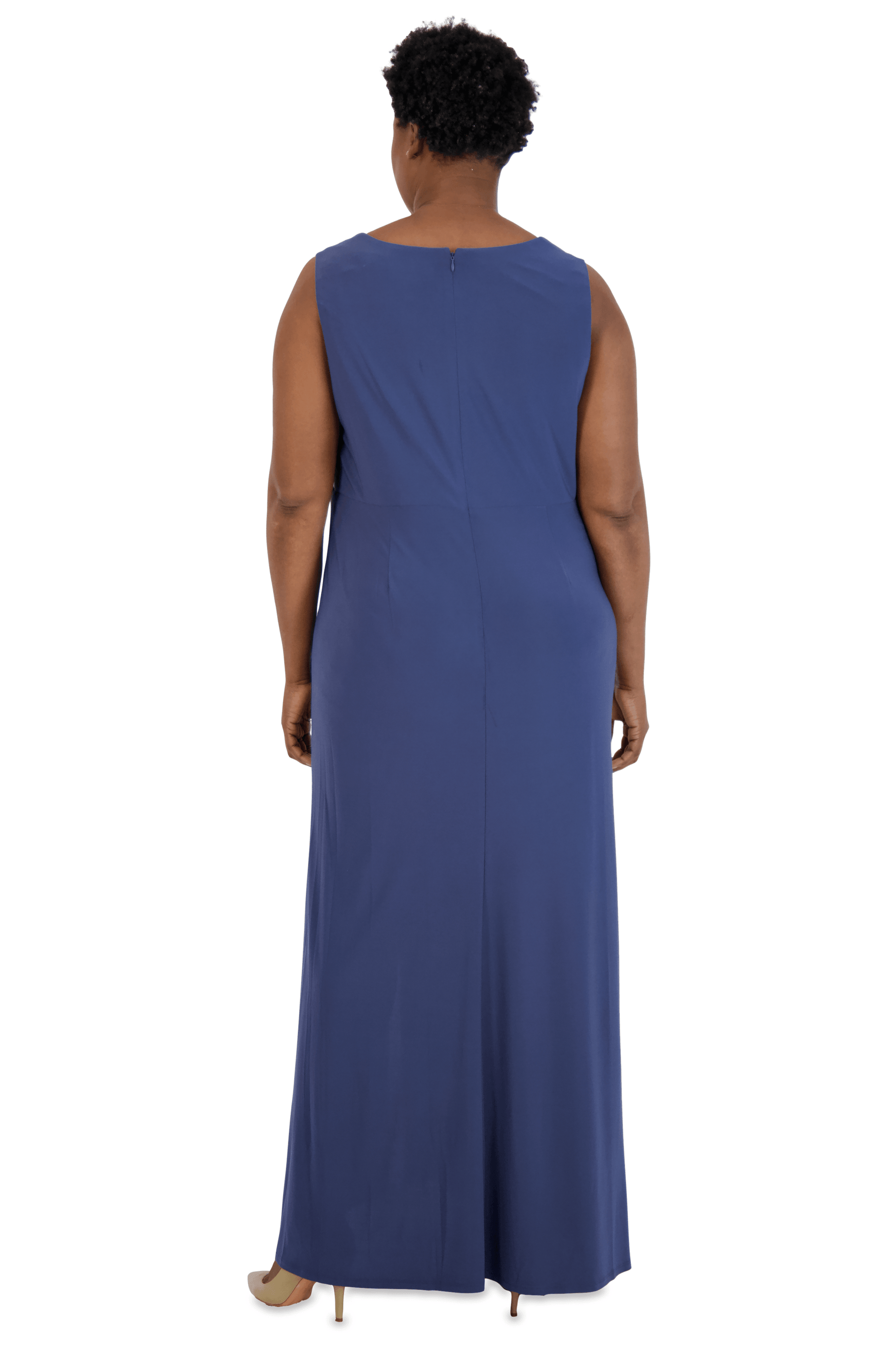 R&M Richards 3785W Long Plus Size Formal Jacket Gown