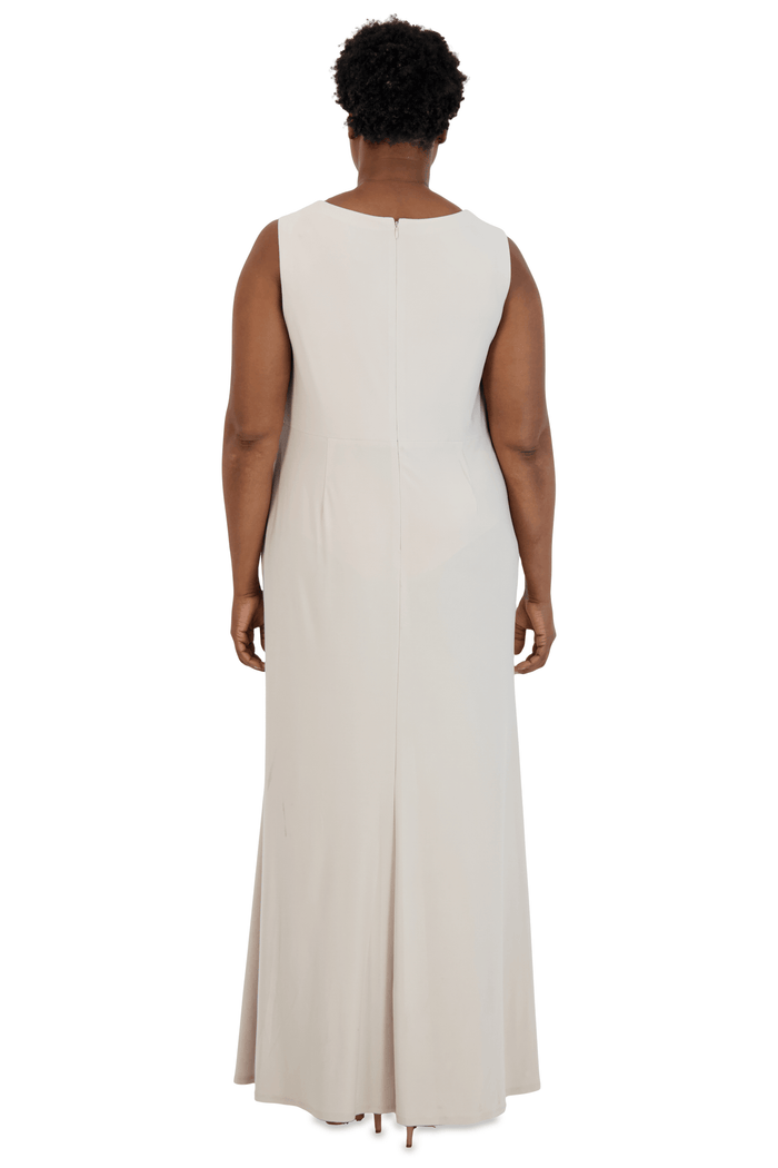 R&M Richards Long Plus Size Formal Jacket Gown 3785W - The Dress Outlet